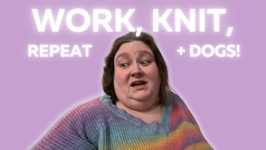 VLOG: Chill times, Knitting, and cuddling dogs.